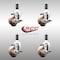 Service Caster 3 Inch 316SS High Temp Glass Filled Nylon 1 Inch Stem Caster Set Brake SCC SCC-SS316EX20S314-GFNSHT-TLB-1-4 - alternate 2